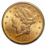 1882-S $20 Liberty Gold Double Eagle MS-62 PCGS