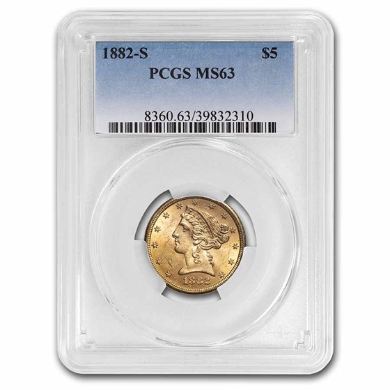 Buy 1882-S $5 Liberty Gold Half Eagle MS-63 PCGS | APMEX
