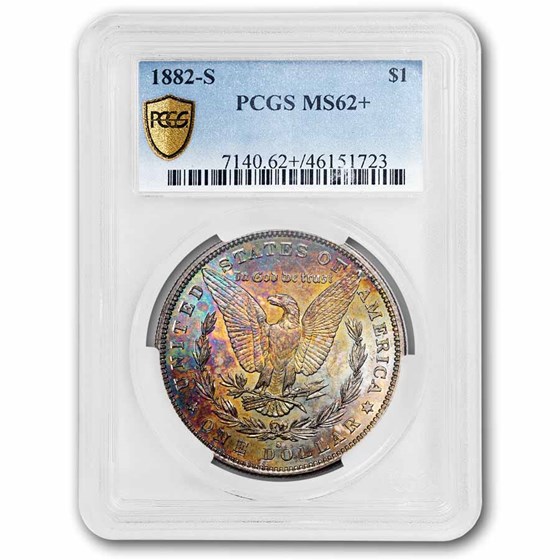 1882-S Morgan Dollar MS-62+ PCGS (Beautifully Toned)