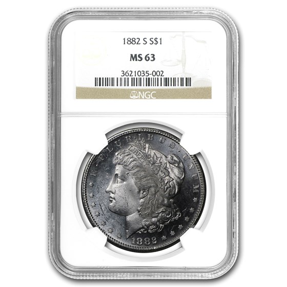 1882-S Morgan Dollar MS-63 NGC
