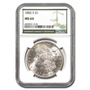 1882-S Morgan Dollar MS-64 NGC (Green Label)