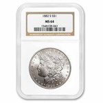 1882-S Morgan Dollar MS-64 NGC