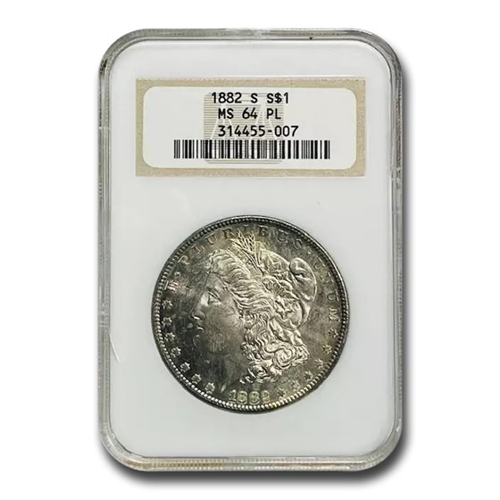 1882-S Morgan Dollar MS-64 PL NGC 1882-S Morgan Dollar MS-64 PL NGC