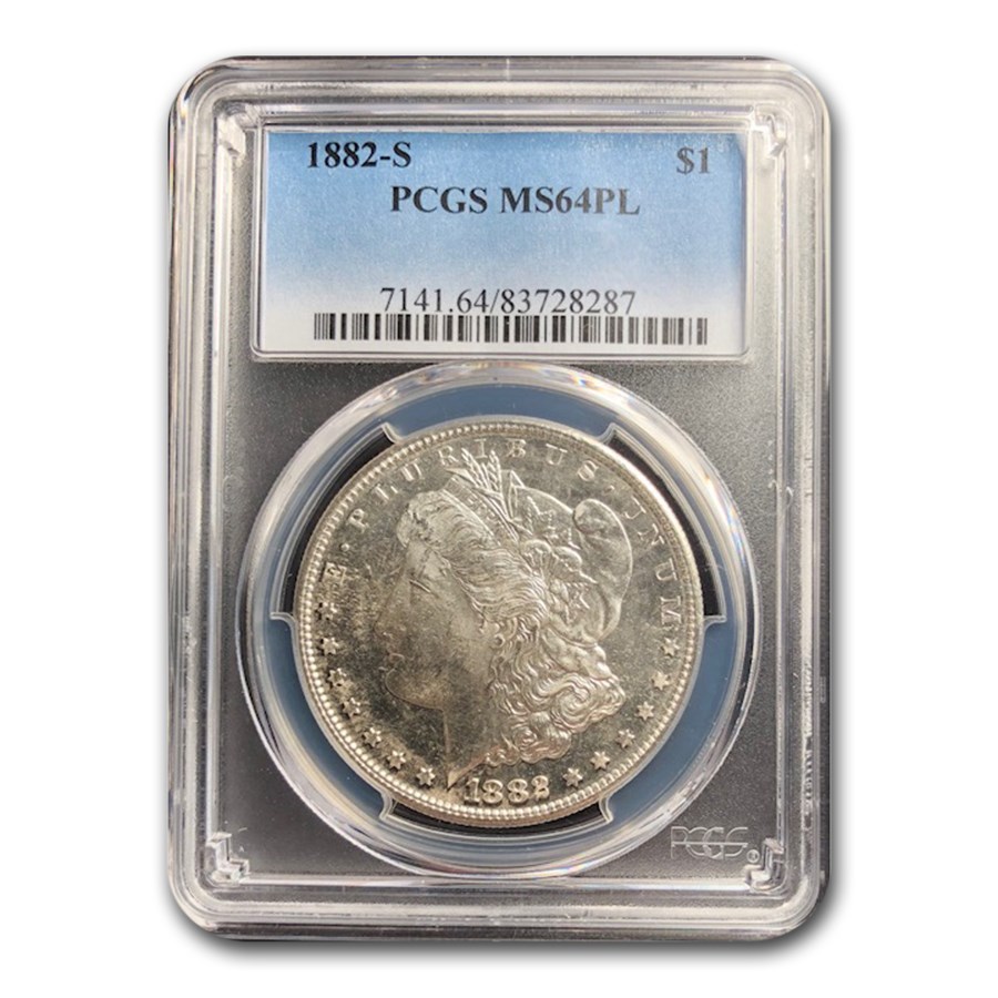 1882-S Morgan Dollar MS-64 PL PCGS