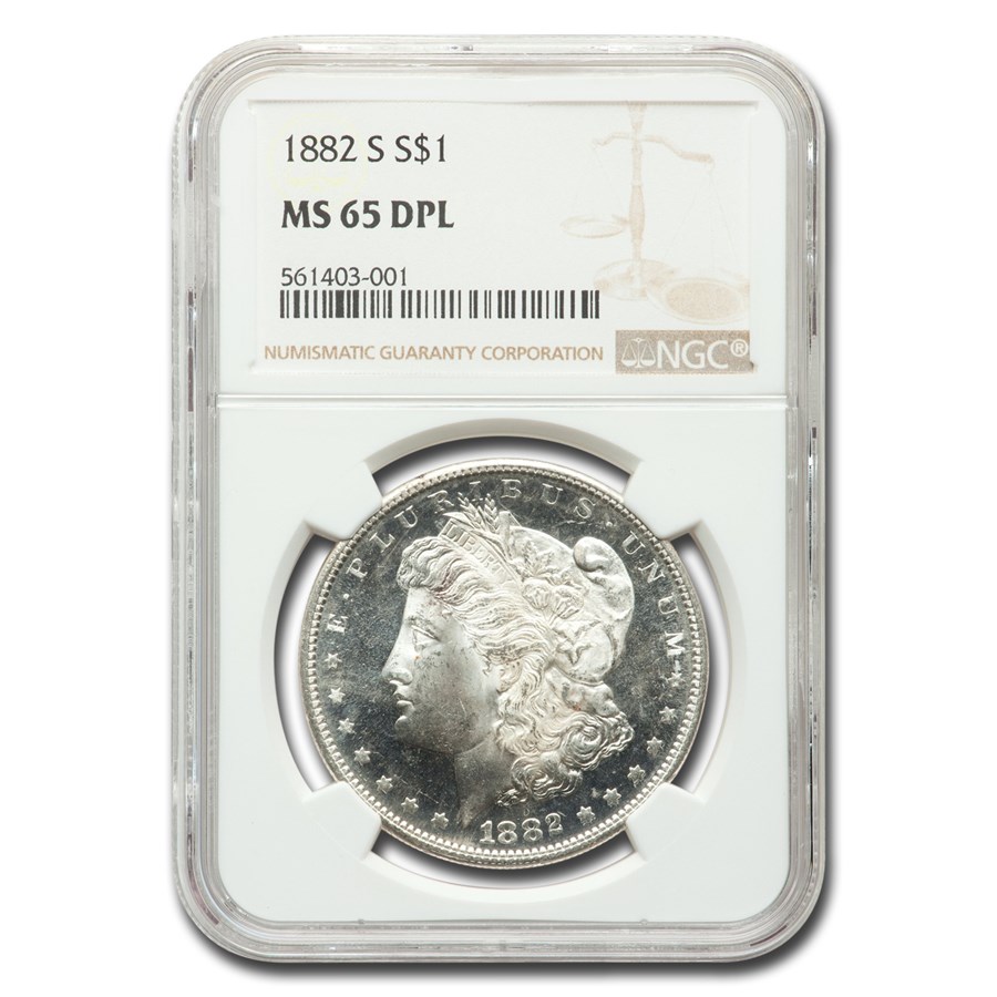 1882-S Morgan Dollar MS-65 DPL NGC