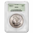 1882-S Morgan Dollar MS-66 PCGS