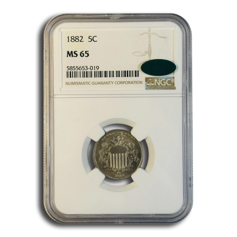 1882 Shield Nickel MS-65 NGC CAC