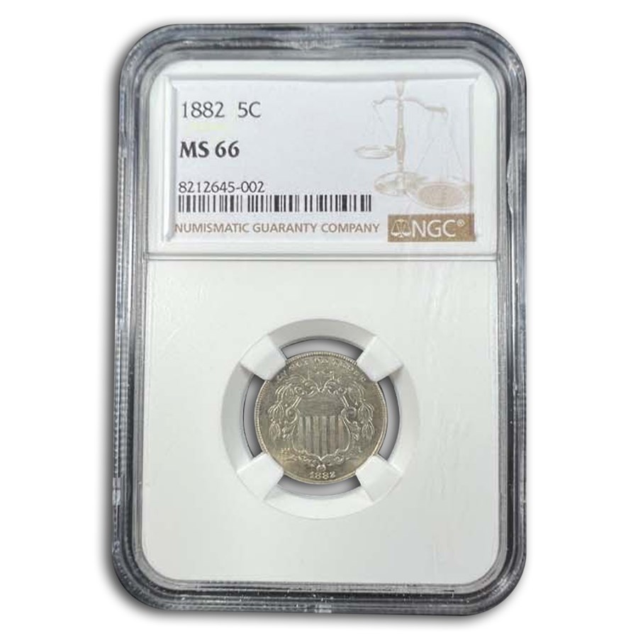 1882 Shield Nickel MS-66 NGC