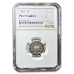 1882 Shield Nickel PF-67 Cameo NGC