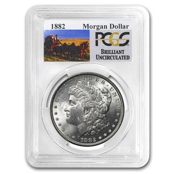 1882 Stage Coach Morgan Dollar BU PCGS 1882 Stage Coach Morgan Dollar BU PCGS