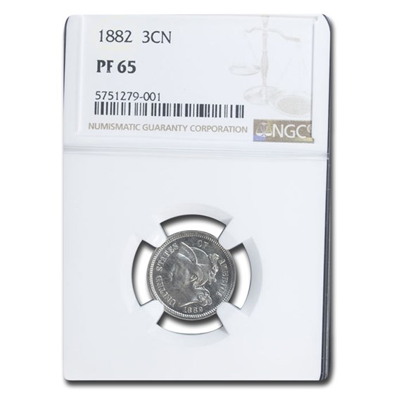 1882 Three Cent Nickel PF-65 NGC 1882 Three Cent Nickel PF-65 NGC