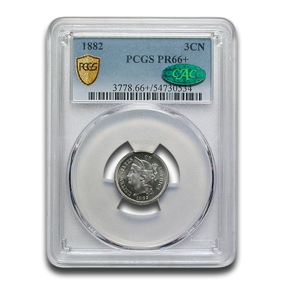 1882 Three Cent Nickel PR-66+ PCGS CAC