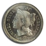 1882 Three Cent Nickel PR-68 CACG