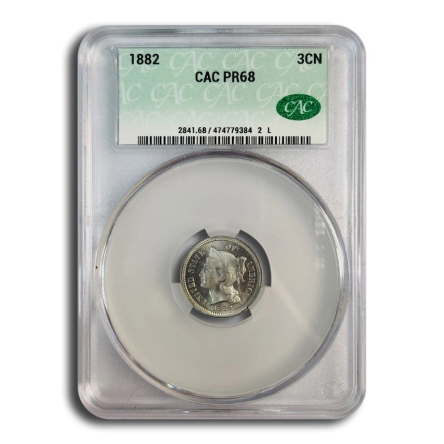 1882 Three Cent Nickel PR-68 CACG