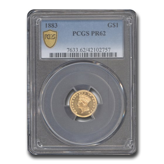 1883 $1.00 Indian Head Gold PR-62 PCGS 1883 $1.00 Indian Head Gold PR-62 PCGS