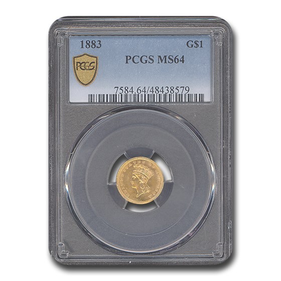 1883 $1 Indian Head Gold MS-64 PCGS 1883 $1 Indian Head Gold MS-64 PCGS