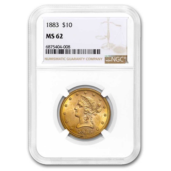 1883 $10 Liberty Gold Eagle MS-62 NGC 1883 $10 Liberty Gold Eagle MS-62 NGC