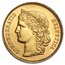 1883-1896 Switzerland Gold 20 Francs Helvetica Avg Circ