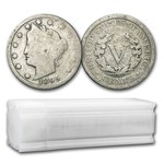 1883-1912 Liberty Head V Nickel 40-Coin Roll Culls/AG