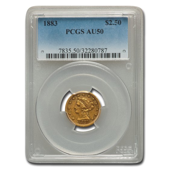 1883 $2.50 Liberty Gold Quarter Eagle AU-50 PCGS 1883 $2.50 Liberty Gold Quarter Eagle AU-50 PCGS