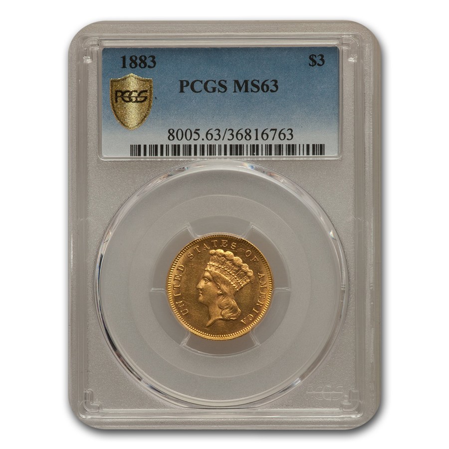 Buy 1883 $3 Gold Princess MS-63 PCGS | APMEX