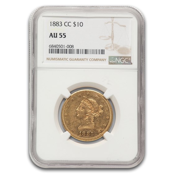 1883-CC $10 Liberty Gold Eagle AU-55 NGC