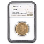 1883-CC $10 Liberty Gold Eagle AU-58 NGC