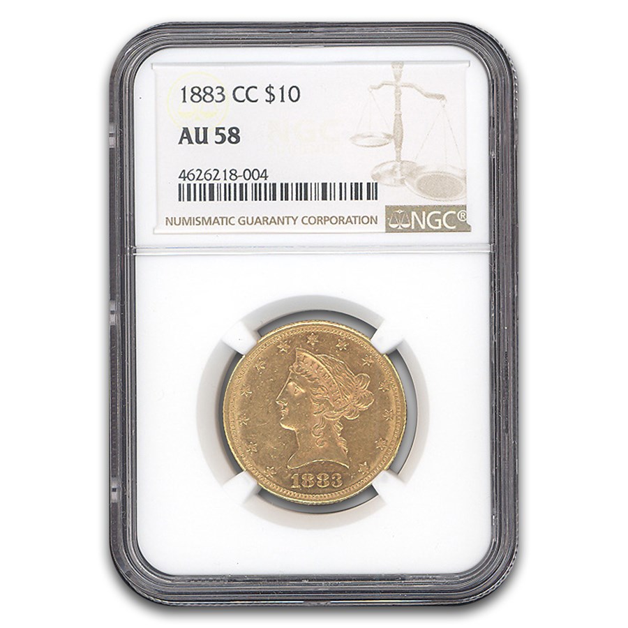 1883-CC $10 Liberty Gold Eagle AU-58 NGC