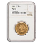 1883-CC $10 Liberty Gold Eagle AU-58 NGC
