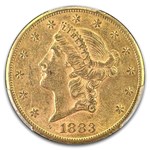 1883-CC $20 Liberty Gold Double Eagle AU-58 PCGS
