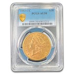 1883-CC $20 Liberty Gold Double Eagle AU-58 PCGS