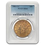 1883-CC $20 Liberty Gold Double Eagle MS-61 PCGS