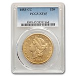 1883-CC $20 Liberty Gold Double Eagle XF-45 PCGS