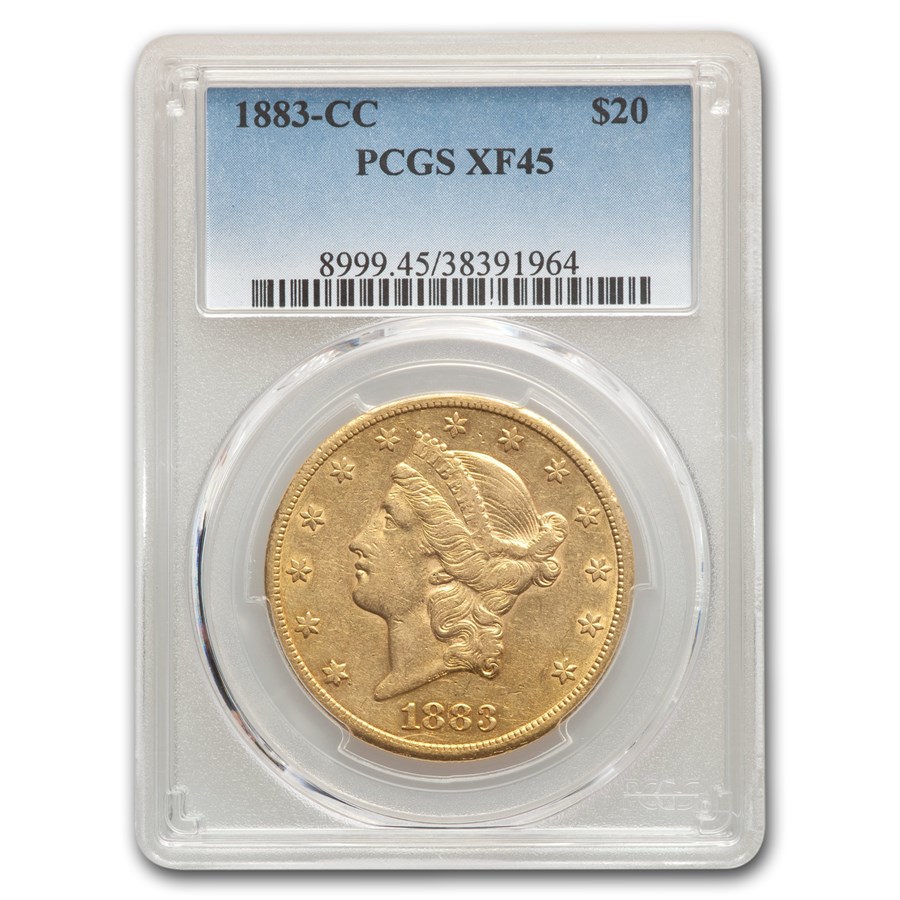 1883-CC $20 Liberty Gold Double Eagle XF-45 PCGS