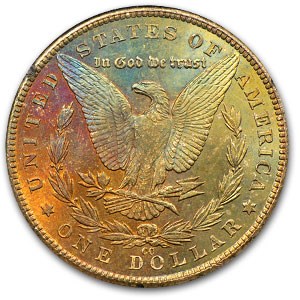 1883-CC Morgan Dollar MS-63 (GSA, Rev Rainbow) 1883-CC Morgan Dollar MS-63 (GSA, Rev Rainbow)