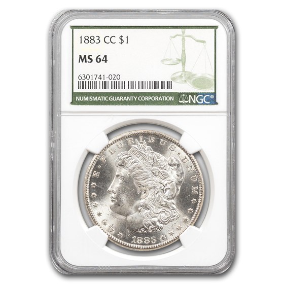 1883-CC Morgan Dollar MS-64 NGC (Green Label) 1883-CC Morgan Dollar MS-64 NGC (Green Label)