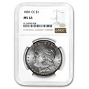 1883-CC Morgan Dollar MS-64 NGC