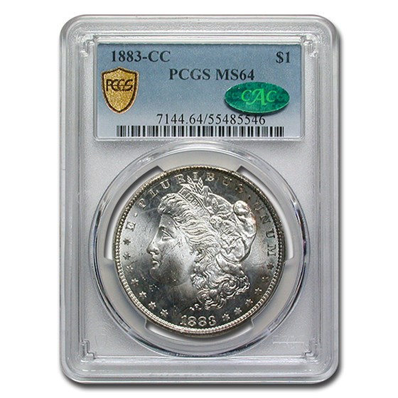 1883-CC Morgan Dollar MS-64 PCGS CAC 1883-CC Morgan Dollar MS-64 PCGS CAC