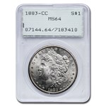 1883-CC Morgan Dollar MS-64 PCGS (Old Rattler Holder)