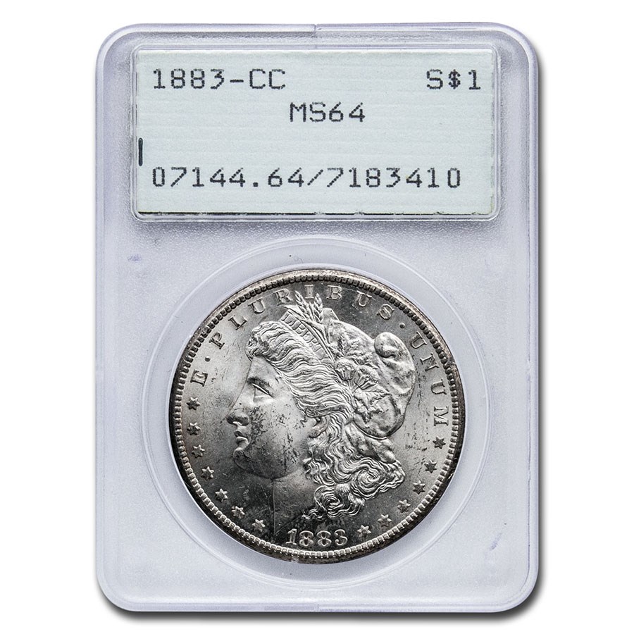 1883-CC Morgan Dollar MS-64 PCGS (Old Rattler Holder)