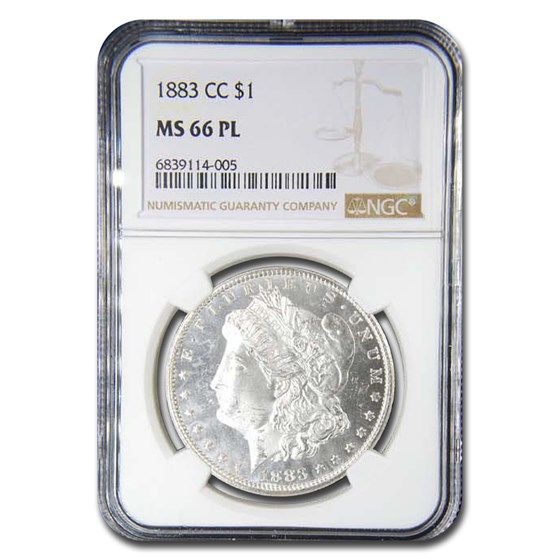 1883-CC Morgan Dollar MS-66 NGC (PL) 1883-CC Morgan Dollar MS-66 NGC (PL)