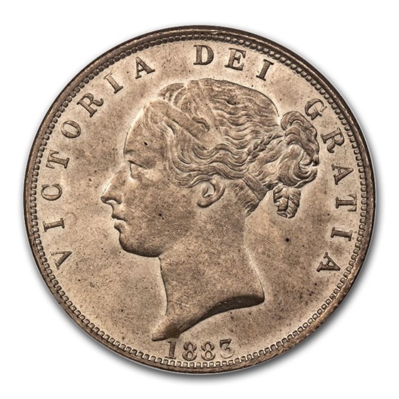 1883 Great Britain Silver Half Crown Victoria MS-63 NGC 1883 Great Britain Silver Half Crown Victoria MS-63 NGC