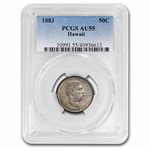 1883 Hawaii Half Dollar Kalakaua I AU-55 PCGS