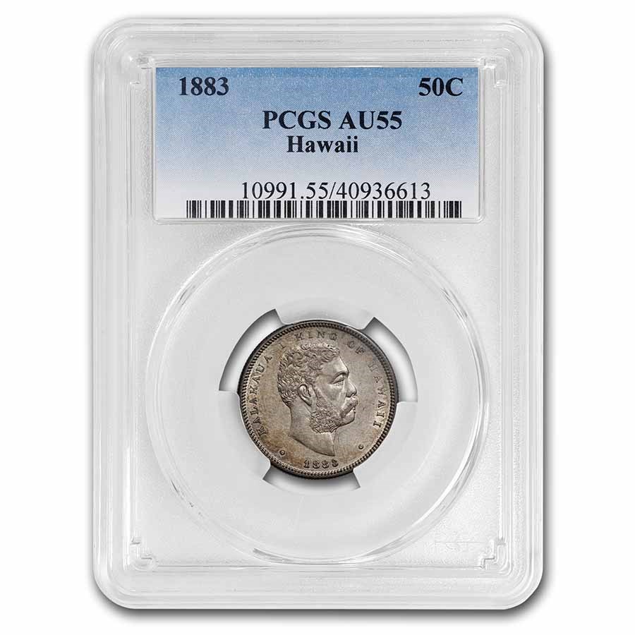 1883 Hawaii Half Dollar Kalakaua I AU-55 PCGS