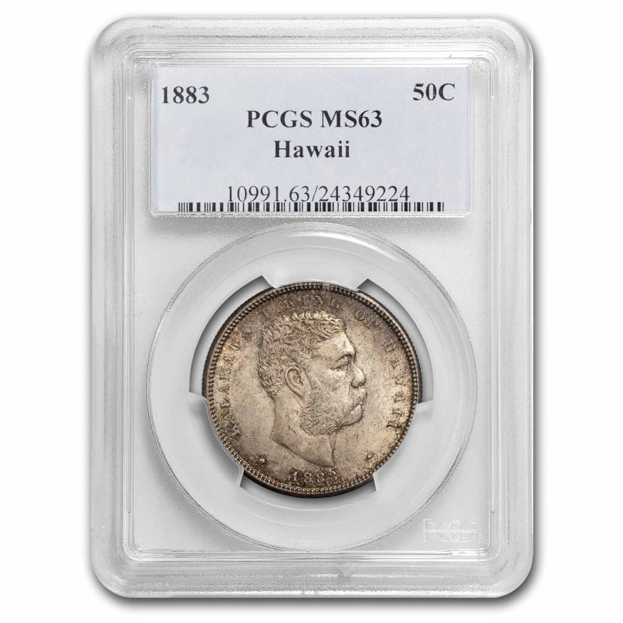 Buy 1883 Hawaii Half Dollar Kalakaua I MS-63 PCGS | APMEX Buy 1883 Hawaii Half Dollar Kalakaua I MS-63 PCGS | APMEX