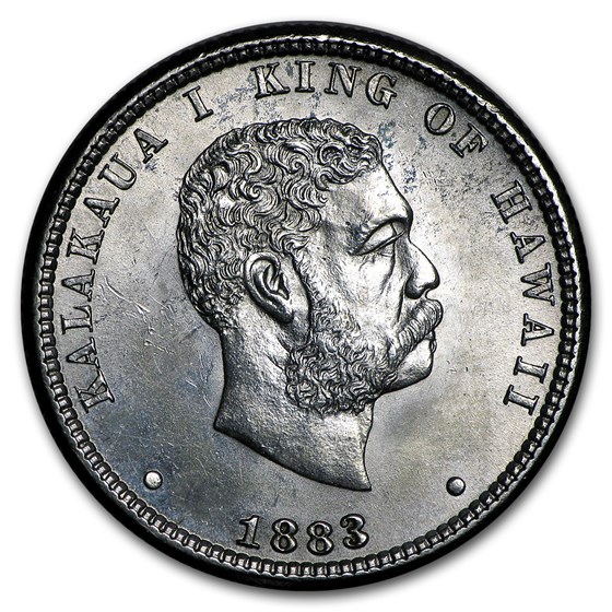 1883 Hawaii Quarter Kalakaua I Choice BU 1883 Hawaii Quarter Kalakaua I Choice BU