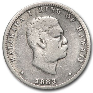 1883 Hawaii Quarter Kalakaua I Fine 1883 Hawaii Quarter Kalakaua I Fine