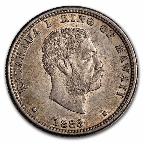 1883 Hawaii Quarter King Kalakaua I Choice AU 1883 Hawaii Quarter King Kalakaua I Choice AU