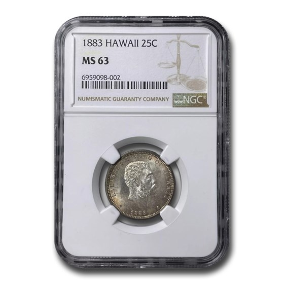 1883 Hawaii Quarter MS-63 NGC 1883 Hawaii Quarter MS-63 NGC