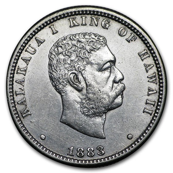 1883 Hawaii Quarter XF Details